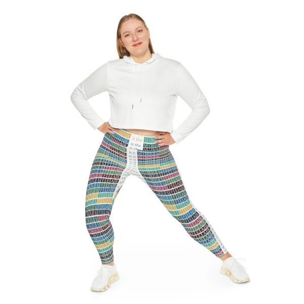 Plus Size Leggings (AOP) - Fear Is The Virus LOGO 3