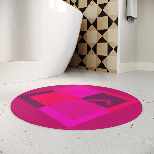 Polyester Bath Mat - Women Are Not Costumes (Multi Pinks and Purple BG) - Image 4