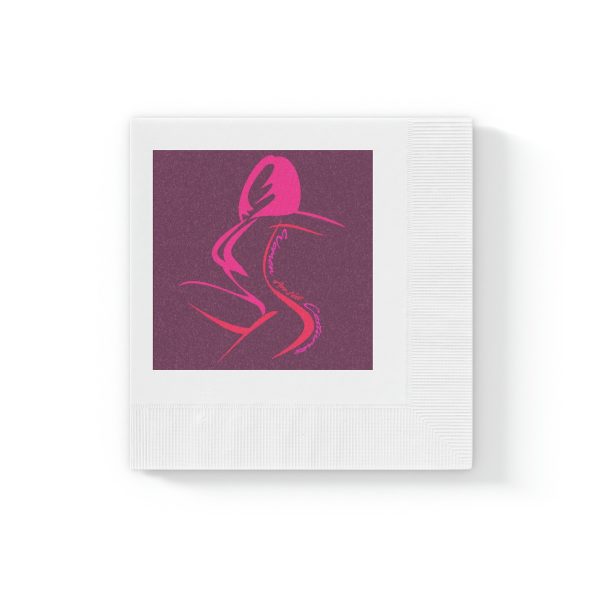 White Coined Napkins- Women Are Not Costumes (Purple BG) - Image 2