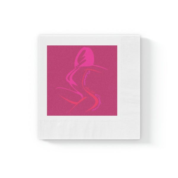 White Coined Napkins- Women Are Not Costumes (Dark Rose Pink BG) - Image 19