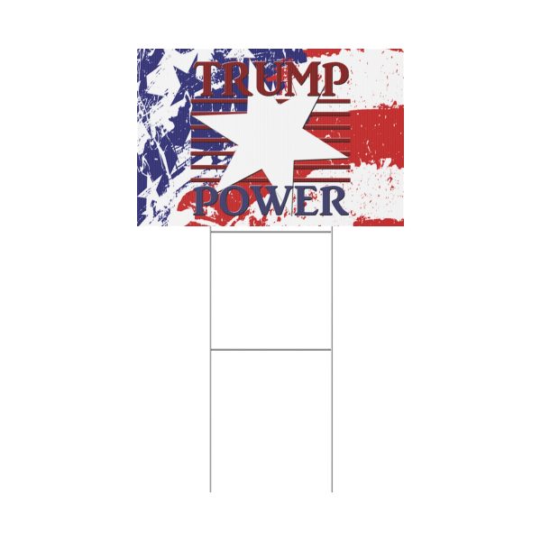 Plastic Yard Sign - TRUMP POWER - Stars and Stripes - Image 4