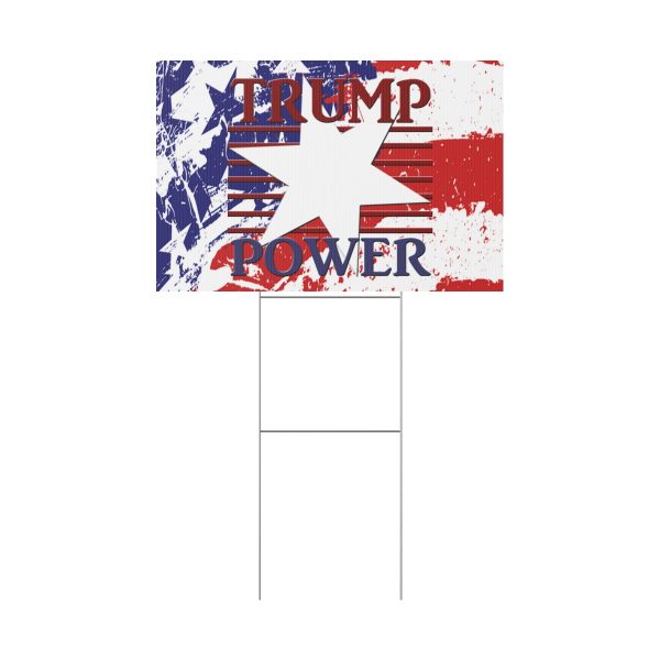 Plastic Yard Sign - TRUMP POWER - Stars and Stripes - Image 15