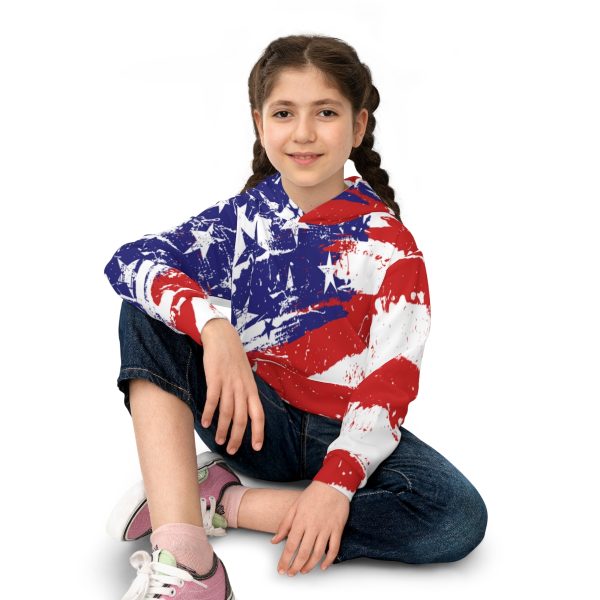 Children's Hoodie (AOP)- Stars and Stripes - Image 6