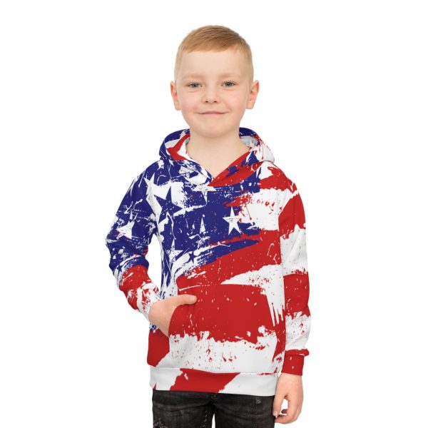 Children's Hoodie (AOP)- Stars and Stripes - Image 7