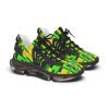 Women's Mesh Sneakers - No Man Made Climate Change - Multi Green Geometric BG - Image 2