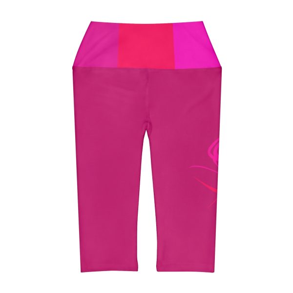 Yoga Capri Leggings (AOP) - Women Are Not Costumes (Multi Pinks BG) - Image 3