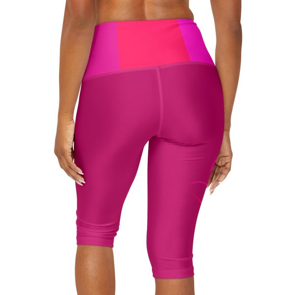 Yoga Capri Leggings (AOP) - Women Are Not Costumes (Multi Pinks BG) - Image 4