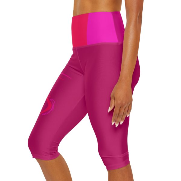 Yoga Capri Leggings (AOP) - Women Are Not Costumes (Multi Pinks BG) - Image 5