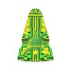 Pet Hoodie- No Man Made Climate Change - Multi Green Geometric BG - Image 11