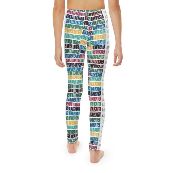 Youth Full-Length Leggings (AOP) - Fear Is The Virus LOGO 3 - Image 26