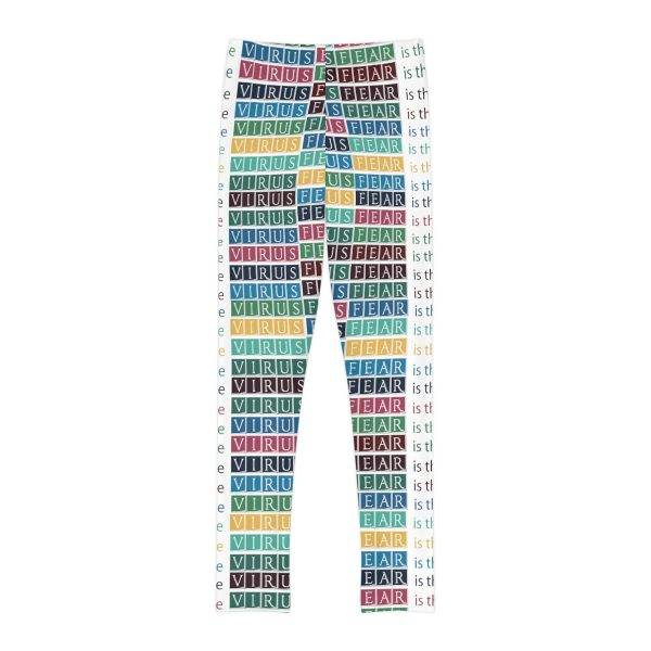 Youth Full-Length Leggings (AOP) - Fear Is The Virus LOGO 3 - Image 38