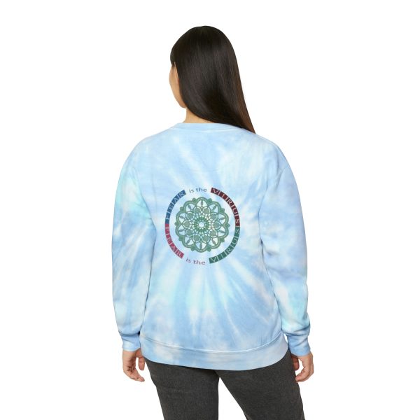 Unisex Tie-Dye Sweatshirt - Fear Is The Virus LOGO1 - 2 (Front and Back) - Image 6