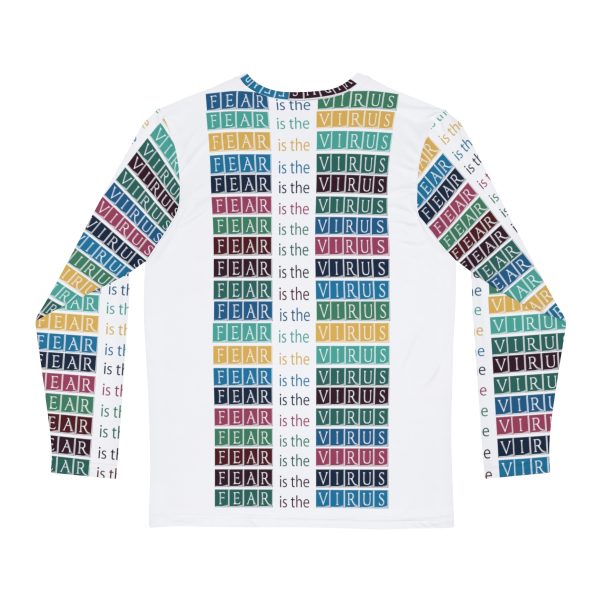 Men's Long Sleeve Shirt (AOP) - Fear Is The Virus LOGO3 - Image 3