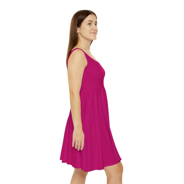 Women's Skater Dress (AOP) - Women Are Not Costumes - (Dark Rose Pink BG) - Image 6