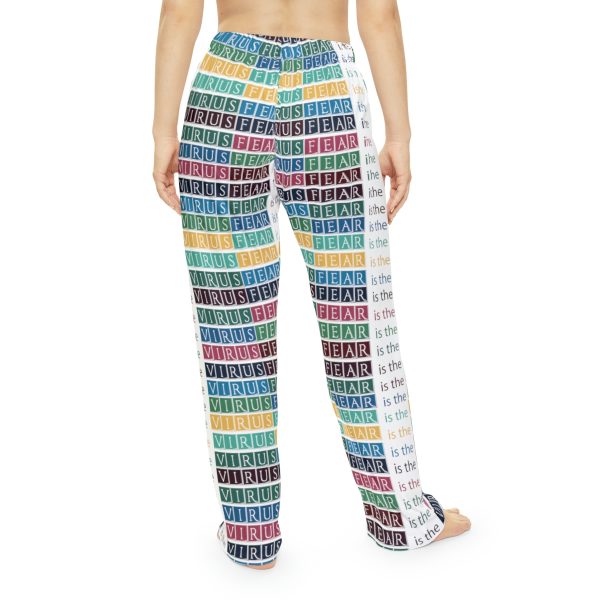 Women's Pajama Pants (AOP) - Fear Is The Virus LOGO 3 - Image 4