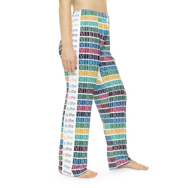 Women's Pajama Pants (AOP) - Fear Is The Virus LOGO 3 - Image 6