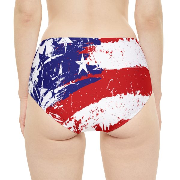 High-Waist Hipster Bikini Bottom (AOP) - Stars and Stripes - Image 4