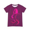 Women's Short Sleeve Shirt (AOP) - Women Are Not Costumes (Purple BG) - Image 2