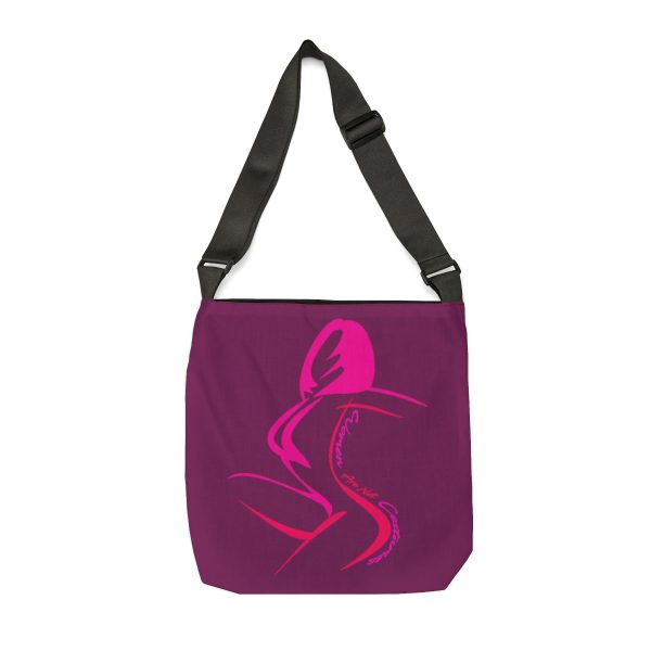 Adjustable Tote Bag (AOP) - Women Are Not Costumes (Purple BG) - Image 2