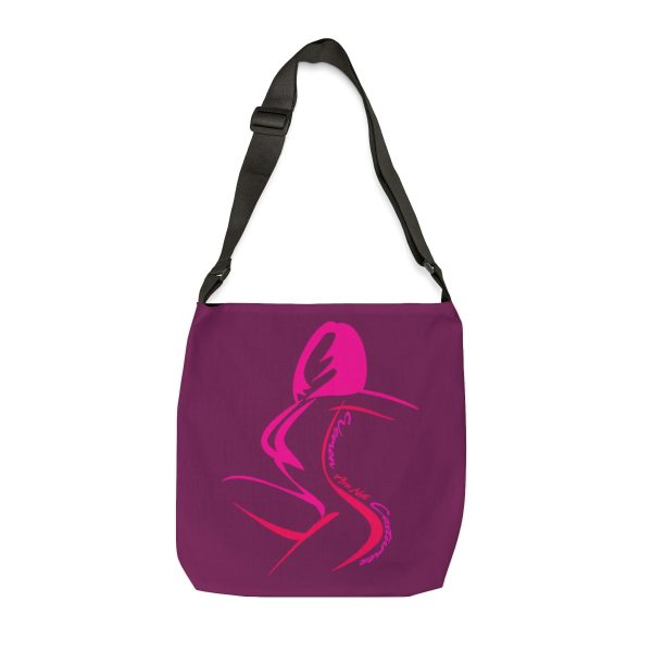 Adjustable Tote Bag (AOP) - Women Are Not Costumes (Purple BG)