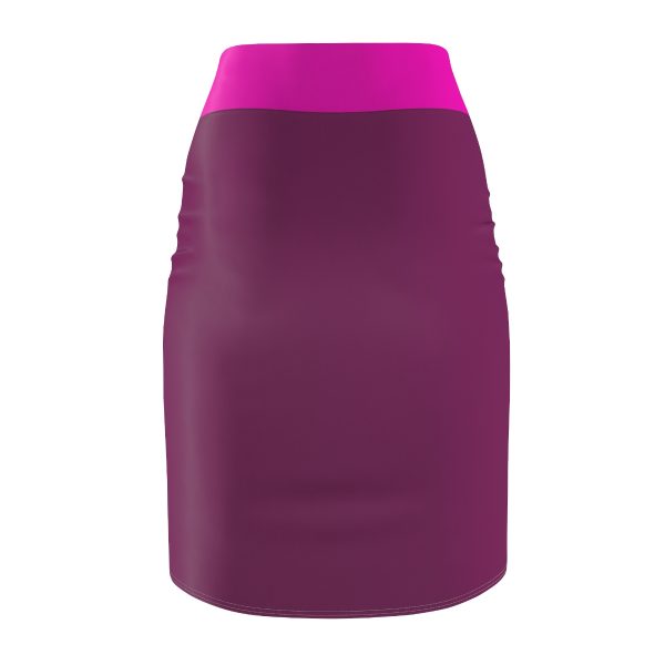 Women's Pencil Skirt (AOP) - Women Are Not Costumes (Purple BG) - Image 3