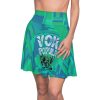 Women's Skater Skirt (AOP) - VOX POPULI Round Logo - Multi Turquoise BG - Image 22