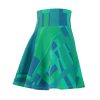 Women's Skater Skirt (AOP) - VOX POPULI Round Logo - Multi Turquoise BG - Image 26