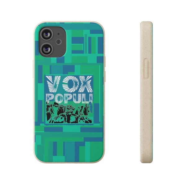 Biodegradable Cases - VOX POPULI Square Logo - Multi Turquoise BG - Image 58