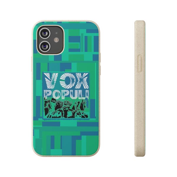 Biodegradable Cases - VOX POPULI Square Logo - Multi Turquoise BG - Image 52