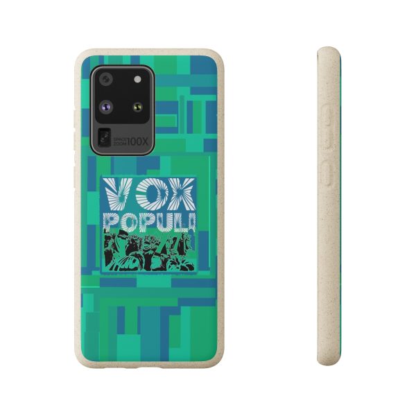 Biodegradable Cases - VOX POPULI Square Logo - Multi Turquoise BG