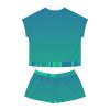 Women's Short Pajama Set (AOP) - VOX POPULI Round Logo - Multi Turquoise BG - Image 9