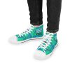 Men's High Top Sneakers  - VOX POPULI Round Logo - Multi Turquoise BG