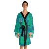 Long Sleeve Kimono Robe (AOP) - VOX POPULI Round Logo - Multi Turquoise BG - Image 4
