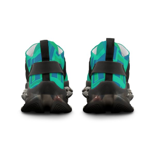 Men's Mesh Sneakers- VOX POPULI - Multi Turquoise BG - Image 4