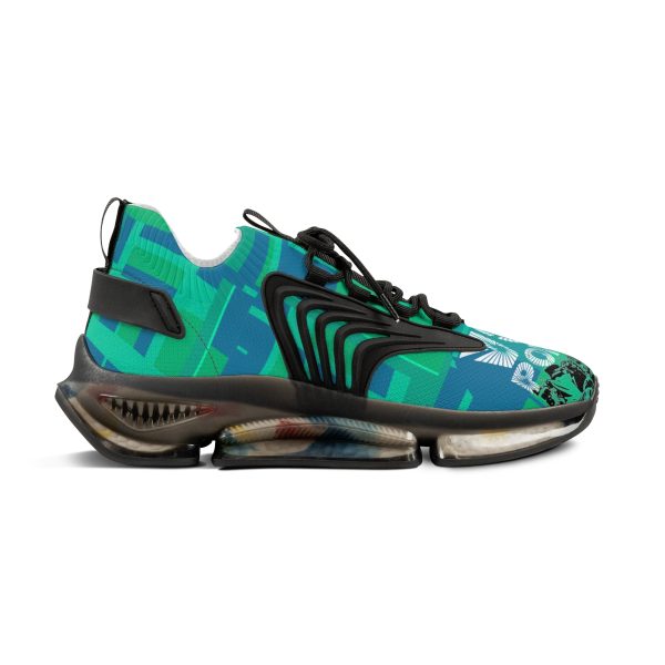 Men's Mesh Sneakers- VOX POPULI - Multi Turquoise BG - Image 8