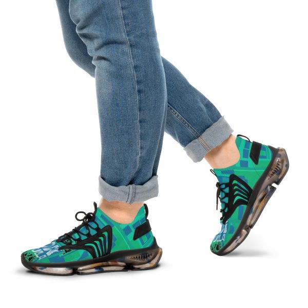 Men's Mesh Sneakers- VOX POPULI - Multi Turquoise BG - Image 10