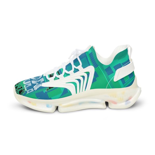 Men's Mesh Sneakers- VOX POPULI - Multi Turquoise BG - Image 15