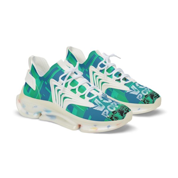 Men's Mesh Sneakers- VOX POPULI - Multi Turquoise BG - Image 11