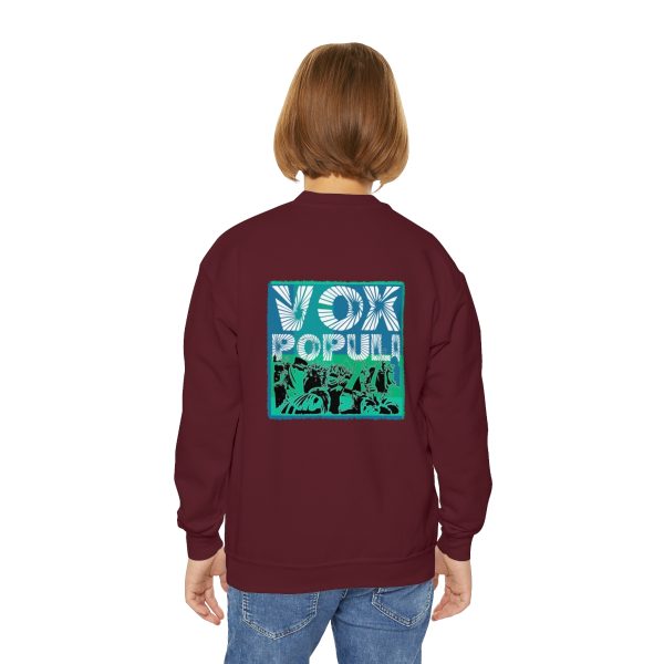 Youth Crewneck Sweatshirt - VOX POPULI (Back Logo) - Image 28