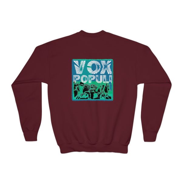 Youth Crewneck Sweatshirt - VOX POPULI (Back Logo) - Image 26