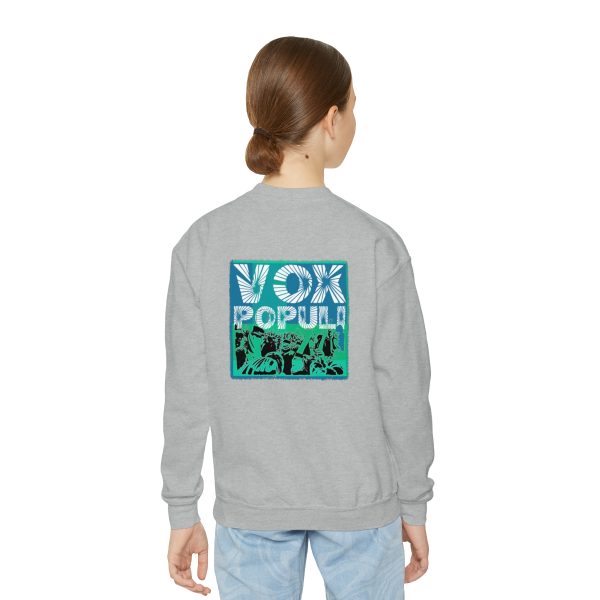 Youth Crewneck Sweatshirt - VOX POPULI (Back Logo) - Image 24