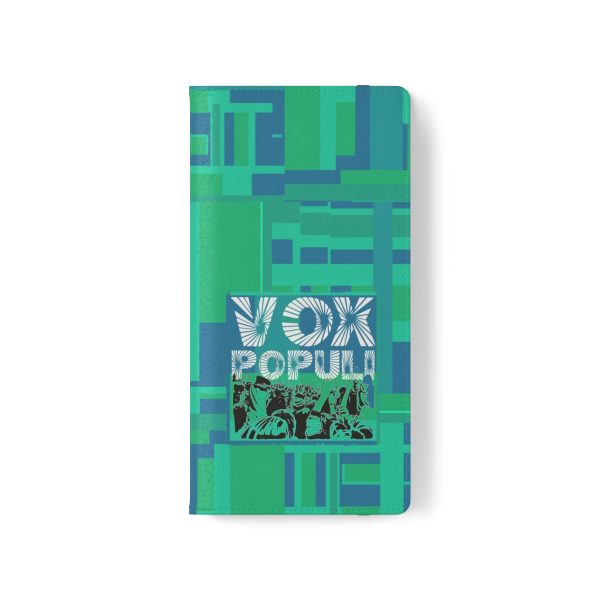 Flip Cases- VOX POPULI Square Logo - Multi Turquoise BG - Image 4