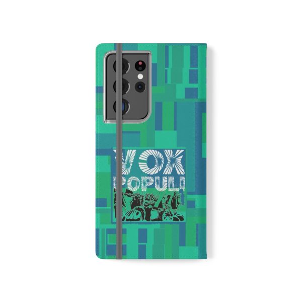 Flip Cases- VOX POPULI Square Logo - Multi Turquoise BG - Image 5