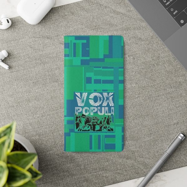 Flip Cases- VOX POPULI Square Logo - Multi Turquoise BG