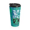 Stainless Steel Travel Mug - VOX POPULI Square Logo - Multi Turquoise BG - Image 4