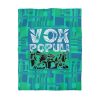 Microfiber Duvet Cover - VOX POPULI Square Logo - Multi Turquoise BG - Image 4
