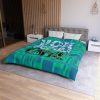 Microfiber Duvet Cover - VOX POPULI Square Logo - Multi Turquoise BG - Image 21