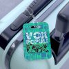 Bag Tag- VOX POPULI Square Logo - Multi Turquoise BG