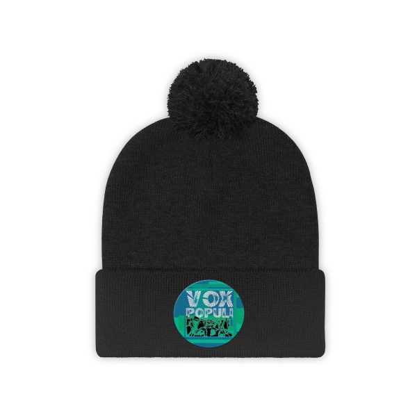 Pom Pom Beanie - VOX POPULI Round Logo - Image 25