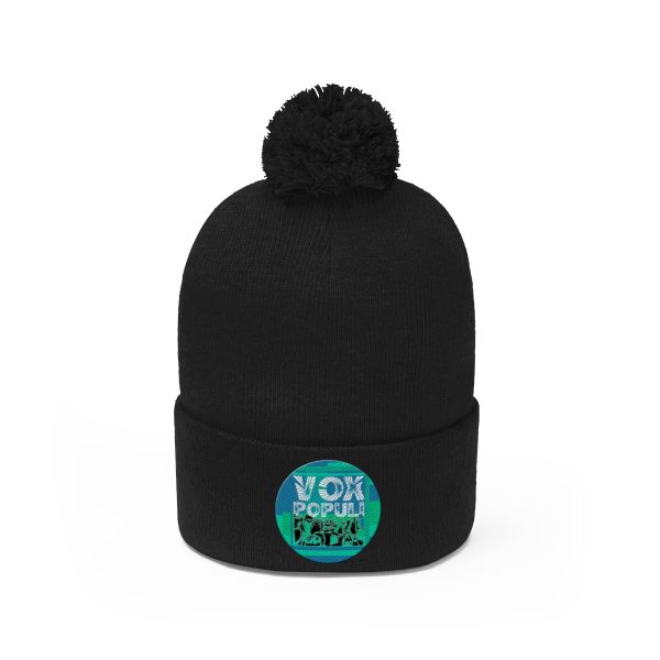 Pom Pom Beanie - VOX POPULI Round Logo - Image 26